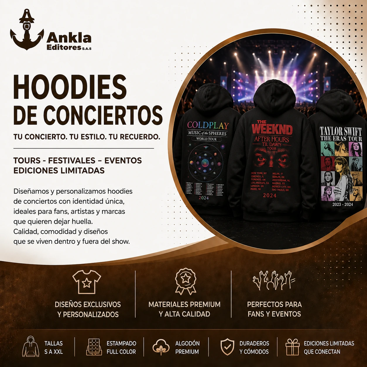 14 hoodies conciertos