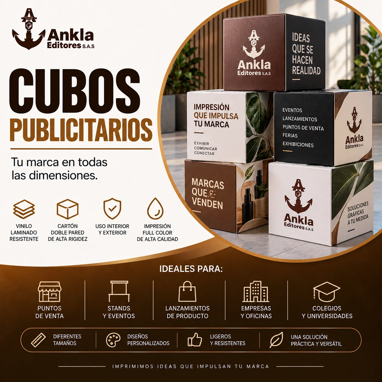 18 cubos publicitarios