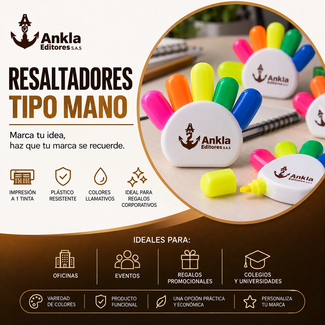 19 resaltadores mano