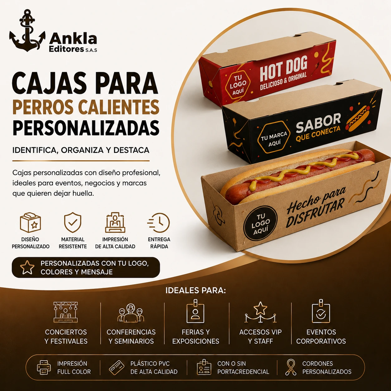 23 cajas perros calientes